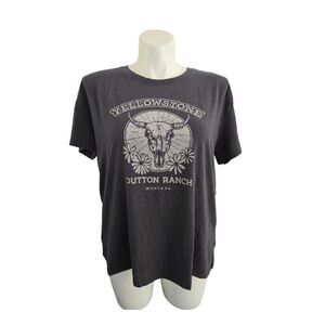 Maurices Yellowstone 'Dutton Ranch' Montana Tee Women XXL Gray Novelty